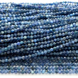 Kyanite Faceted Small Round Beads 07423