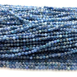 Kyanite Faceted Small Round Beads 07423