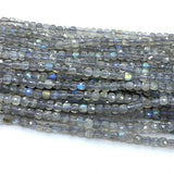 Labradorite Natural Faceted Cube Beads for Jewelry Making