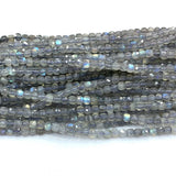 Labradorite Natural Faceted Cube Beads for Jewelry Making