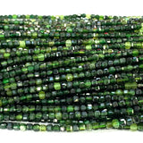 Red Pink Green Tourmaline Edge Cube Faceted Beads for Jewelry Making