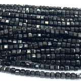 Red Pink Green Tourmaline Edge Cube Faceted Beads for Jewelry Making