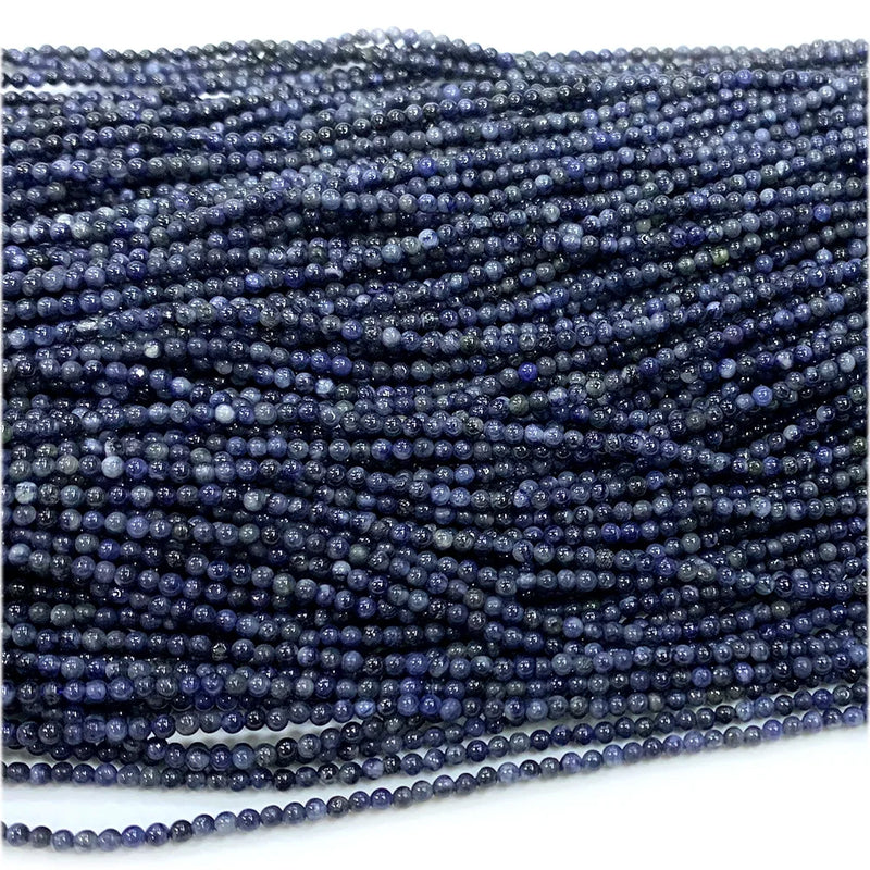 Sapphire Round Beads Jewelry Making Natural Gemstones Crystal DIY