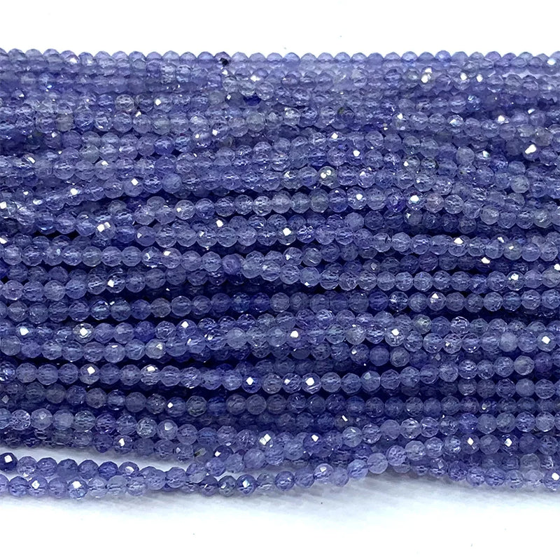 Tanzanite Natural Stones Crystal Gemstones Faceted Round Beads