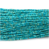 Turquoise Edge Cube Faceted Beads DIY Jewelry Making