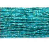 Turquoise Edge Cube Faceted Beads DIY Jewelry Making
