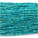 Turquoise Edge Cube Faceted Beads DIY Jewelry Making