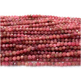 Brazil Rhodochrosite Faceted Round Small Beads for Jewelry Making