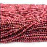 Brazil Rhodochrosite Faceted Round Small Beads for Jewelry Making