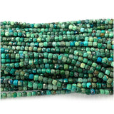 Chrysocolla Faceted Cube Beads for Jewelry Making
