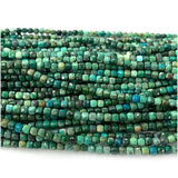 Chrysocolla Faceted Cube Beads for Jewelry Making