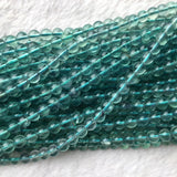Clear Fluorite Round Beads for Jewelry Making