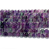 Purple Fluorite Round Beads Jewelry Making