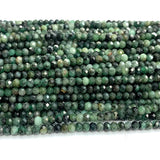 Natural Emerald Faceted Rondelle Beads for Jewelry Making