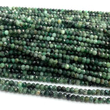 Natural Emerald Faceted Rondelle Beads for Jewelry Making