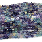 Fluorite Gemstones Crystal DIY Round Beads for Jewelry Making