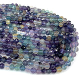 Fluorite Gemstones Crystal DIY Round Beads for Jewelry Making