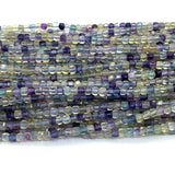 Fluorite Edge Cube Faceted Beads for Jewelry Making