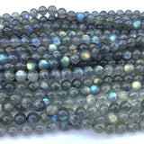 Gray Labradorite Round Beads for Jewelry Making