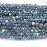 Gray Labradorite Round Beads for Jewelry Making