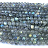 Gray Labradorite Round Beads for Jewelry Making