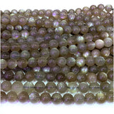 Gray Moonstone Round Beads for Jewelry Making Natural Gemstones DIY