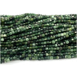 Green Canada Jade Cube Faceted Beads for Jewelry Making