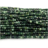 Green Canada Jade Cube Faceted Beads for Jewelry Making