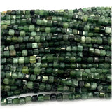 Green Canada Jade Cube Faceted Beads for Jewelry Making