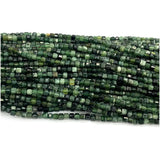 Green Canada Jade Cube Faceted Beads for Jewelry Making