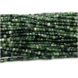 Green Canada Jade Cube Faceted Beads for Jewelry Making