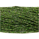 Green Diopside Edge Cube Faceted Beads For Jewelry Making