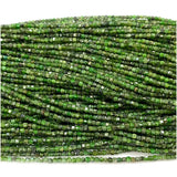 Green Diopside Edge Cube Faceted Beads For Jewelry Making