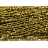 Green Tsavorite Edge Cube Faceted Beads For Jewelry Making