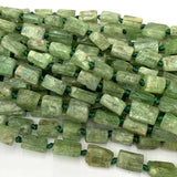 Green Kyanite Crystal Bead Jewelry Set - DIY Necklace Bracelet Earrings Pendant