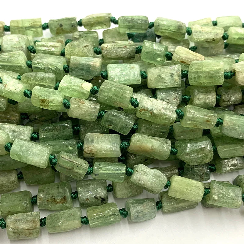Green Kyanite Crystal Bead Jewelry Set - DIY Necklace Bracelet Earrings Pendant