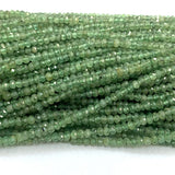 Green Kyanite Faceted Rondelle Beads Jewelry Making
