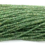 Green Kyanite Faceted Rondelle Beads Jewelry Making