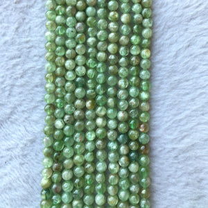 Green Kyanite Round Beads Bracelet Earrings Ring Necklace Gemstone Manual 06199