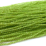Green Peridot DIY Natural Necklace Bracelets Earrings Ring Faceted Beads