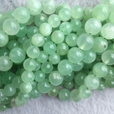 Green Prehnite DIY Necklace Bracelets Earrings Gemstone Crystal Beads