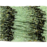 Green Prehnite Edge Cube Faceted Beads For Jewelry Making