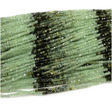 Green Prehnite Edge Cube Faceted Beads For Jewelry Making