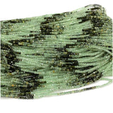 Green Prehnite Edge Cube Faceted Beads For Jewelry Making