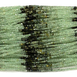 Green Prehnite Edge Cube Faceted Beads For Jewelry Making