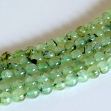 Green Prehnite Charm Stones Round Beads DIY Jewelry Making