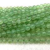 Green Prehnite Round Beads for Jewelry Making
