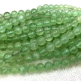 Green Prehnite Round Beads for Jewelry Making