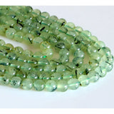 Green Prehnite Charm Stones Round Beads DIY Jewelry Making