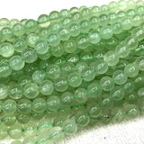 Green Prehnite Round Beads for Jewelry Making